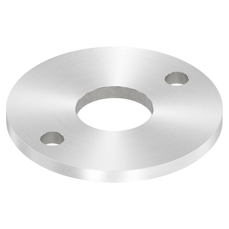 Plaque d'ancrage Ø 120x8mm, avec ponçage circulaire, V2A