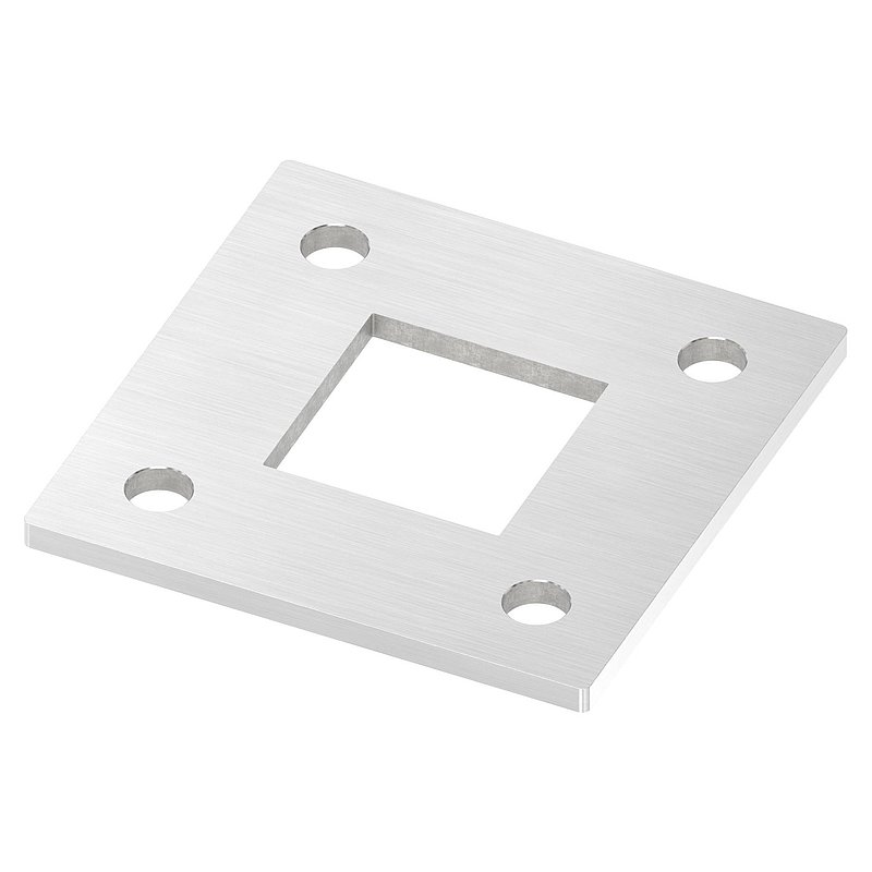 Anchor plate, 120x120x6mm, with longitudinal grinding, AISI304