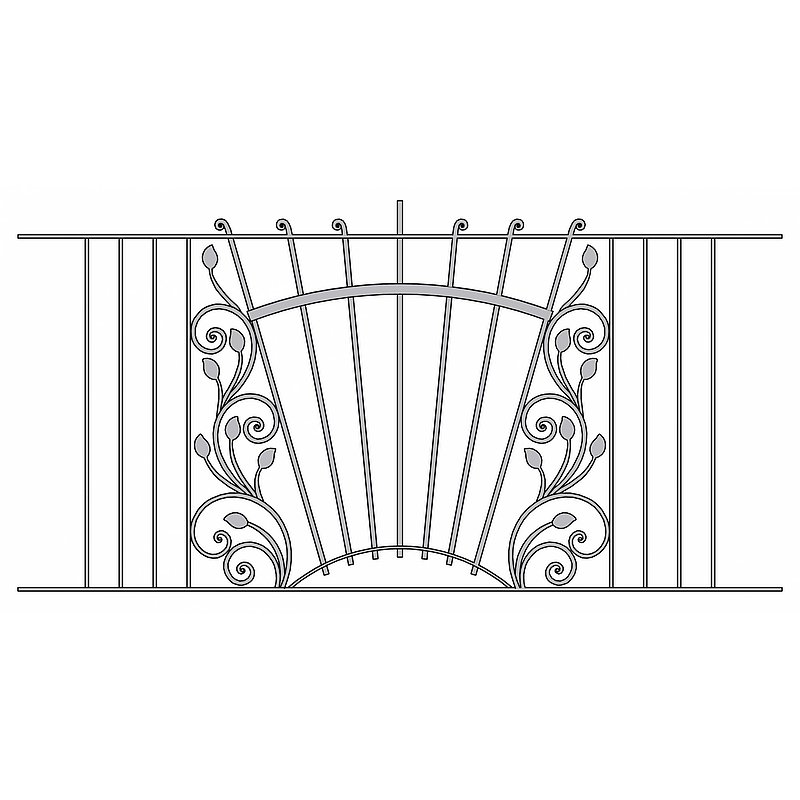 Remplissage de garde corps long, 1800x840mm