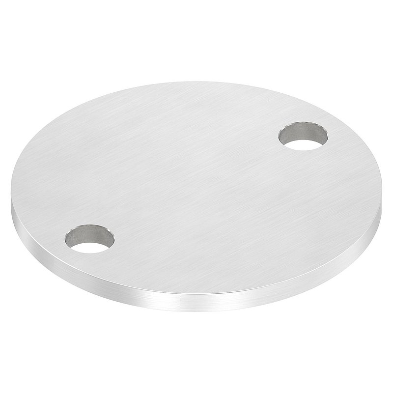 Anchor plate Ø 100x6mm, with longitudinal grinding, AISI304