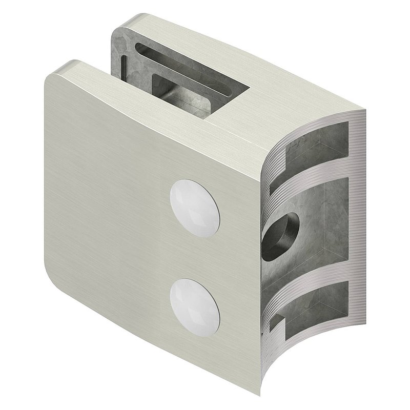 Pince à verre modèle 14, jonction: 48,3mm, aspect inox brossé