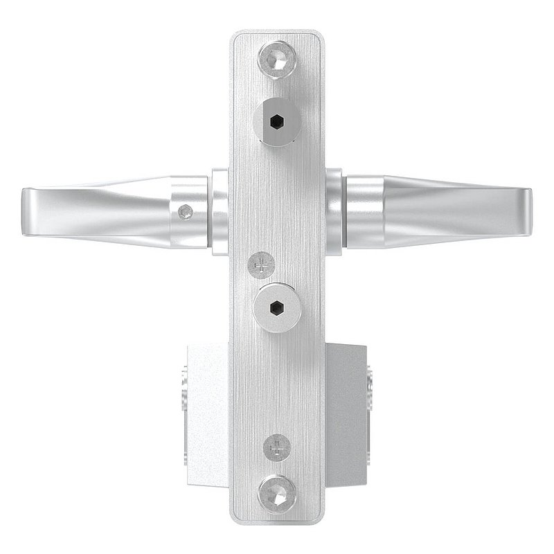 grille gate lock GTS 2 for tube thickness 60-80mm, silver housing