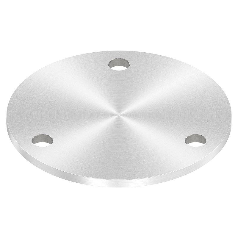 Anchor plate Ø 140x6mm, with round grinding, AISI304
