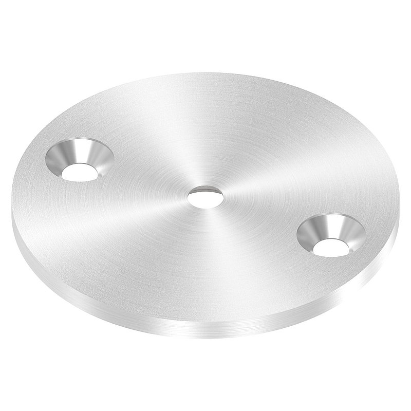 Round plate Ø 70x4mm, with round grinding, AISI304