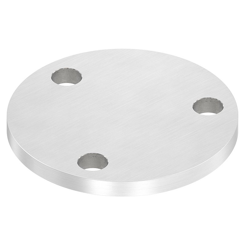 Anchor plate Ø 100x8mm, with longitudinal grinding, AISI304