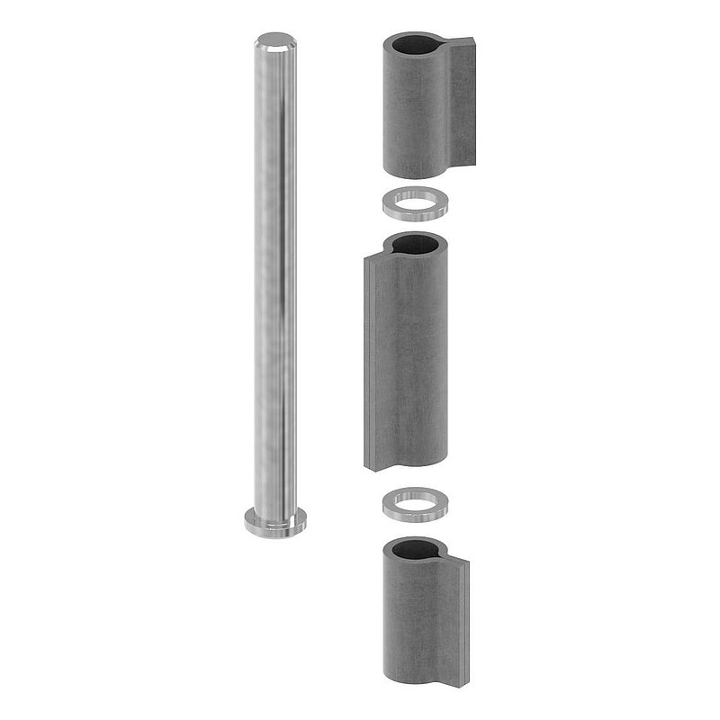 Weld-on hinge 3-piece heavy