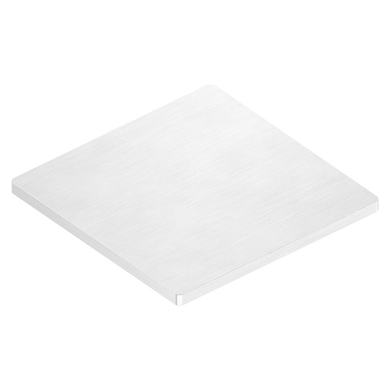 Ankerplatte, 80x80x4mm, mit Längsschliff, V2A