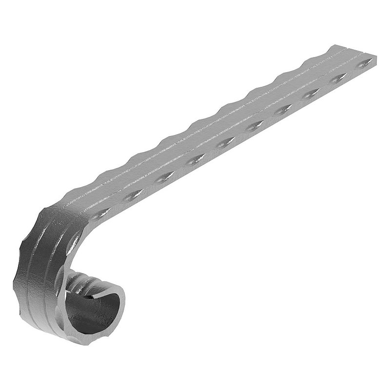 Handlaufanfänger, 40x8mm, gerollt