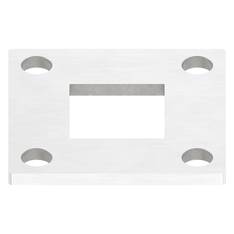 Anchor plate, 92x92x6mm, with longitudinal grinding, AISI304