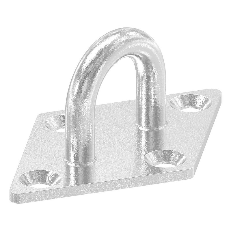 Fixing eyelet with square plate AISI316