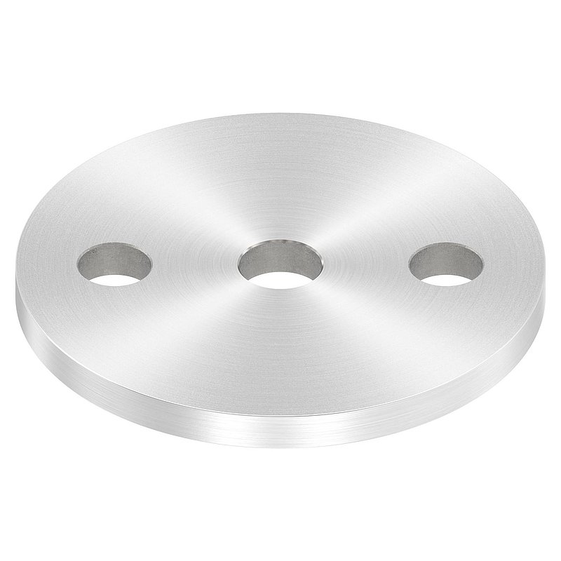 Anchor plate Ø 80x6mm, with round grinding, AISI304
