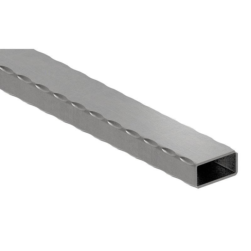 Rechteckrohr 40x20x2,5mm, L: 3000mm, gehämmert