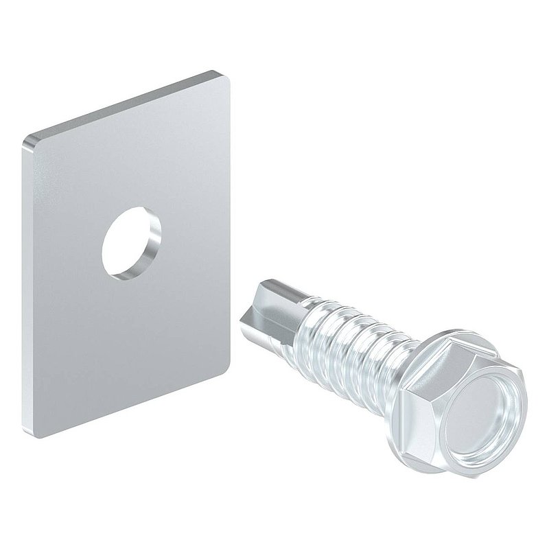 mounting accessories for nylon rack with self-drilling screw, 6 pieces, galvanised