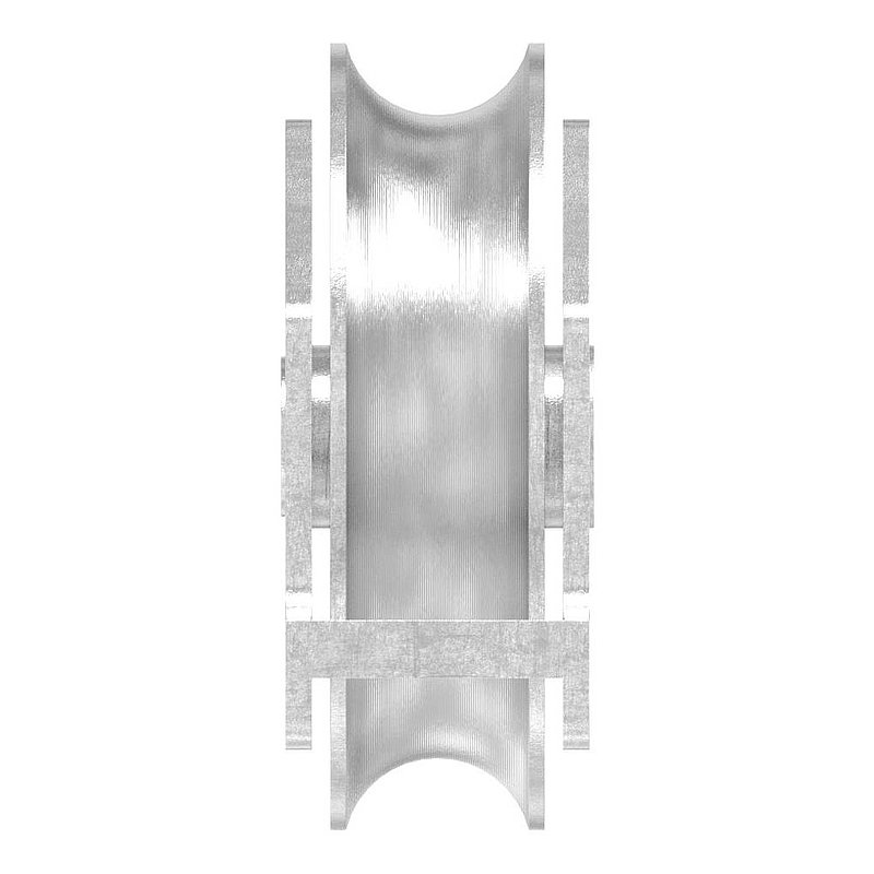 Schiebetorrolle, Rundrille, Ø 88mm, V2A