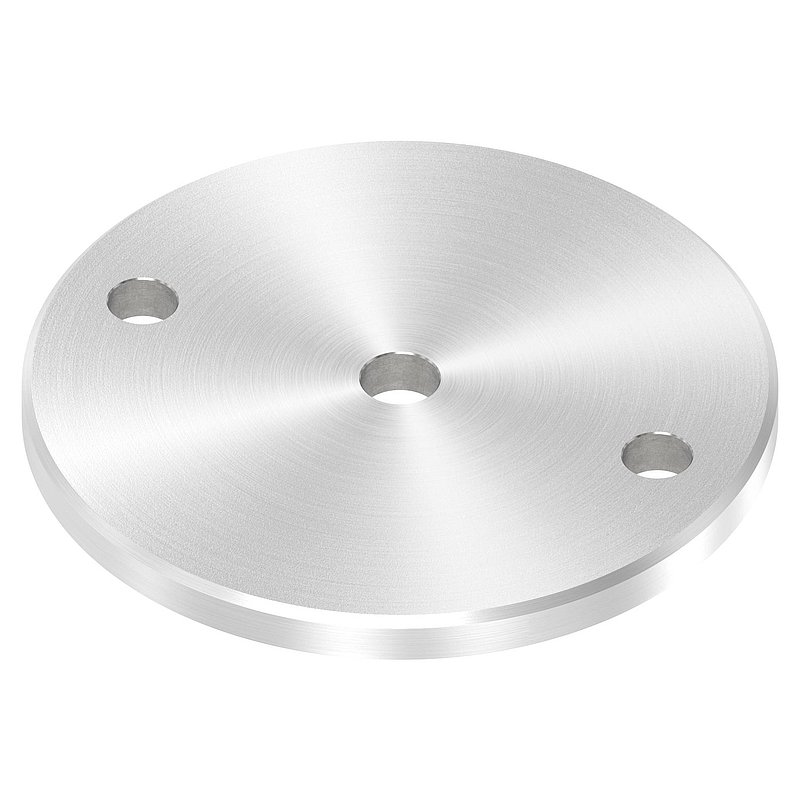 Anchor plate Ø 120x8mm, with bevelled edge and chamfer, AISI304