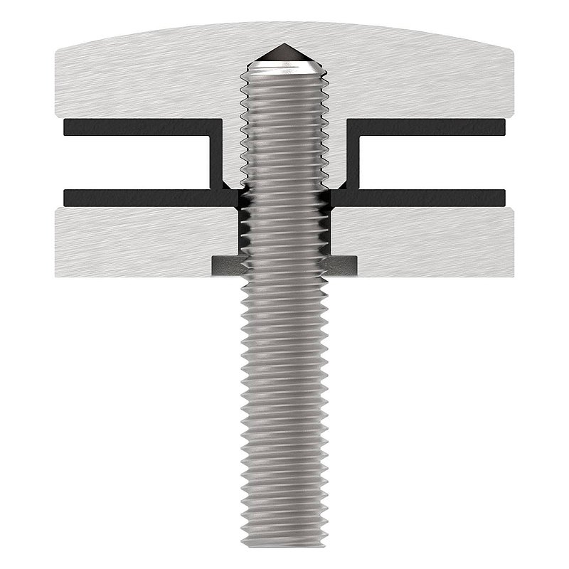 Upper part for 52mm glass point holder, AISI304