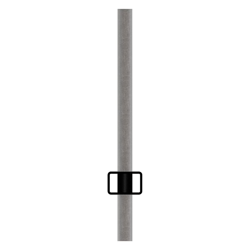 Rechteckrohr 30x20x2mm, Löcher für Ø 12mm mit Abstand Mitte-Mitte 125mm, L: 3000mm