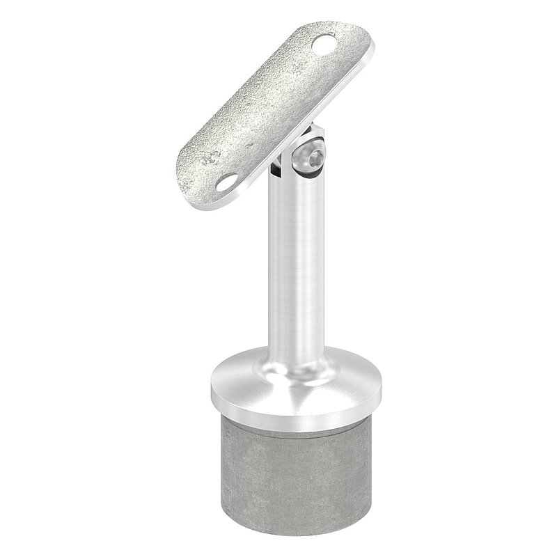 Tube end plug with joint and plate, for 42.4x2.5mm, AISI316