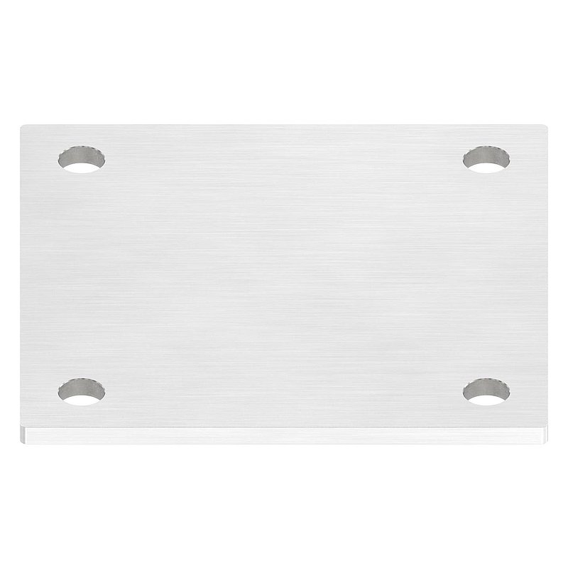 Anchor plate, 150x150x6mm, with longitudinal grinding, AISI304