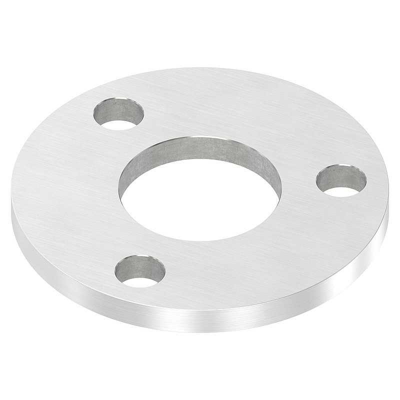Ankerplatte Ø 100x8mm, mit Längsschliff, V2A