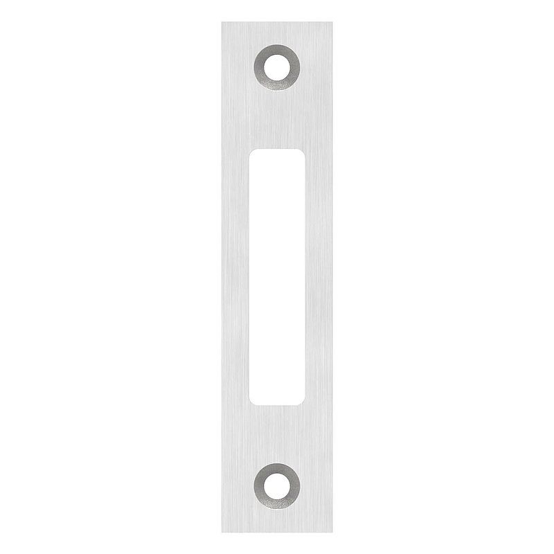 Strike plate suitable for swing door latch lock, AISI304