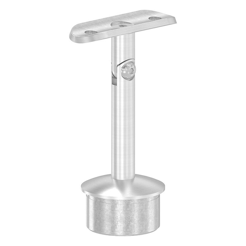 Tube end plug for tube 42.4x2.5mm, handrail connection plate: 42.4mm, AISI304