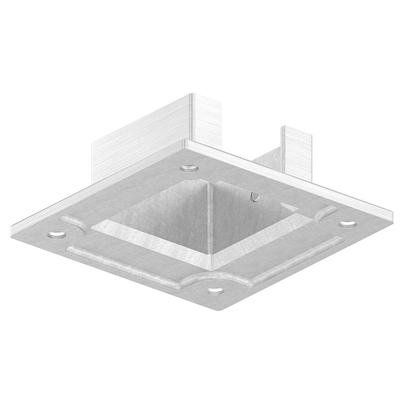 Wall mounting for 40x40mm square groove, AISI316