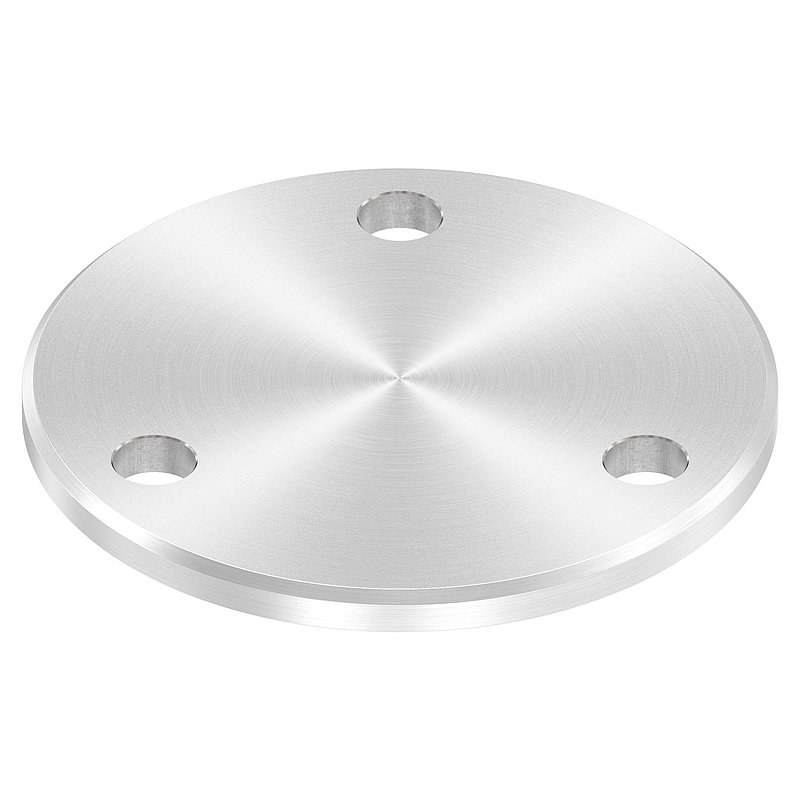 Anchor plate Ø 100x6mm, with bevelled edge and chamfer, AISI304