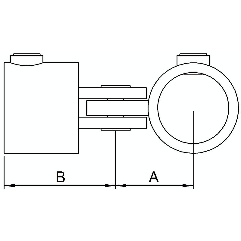 Connector, variable, for pipe Ø 60.3mm