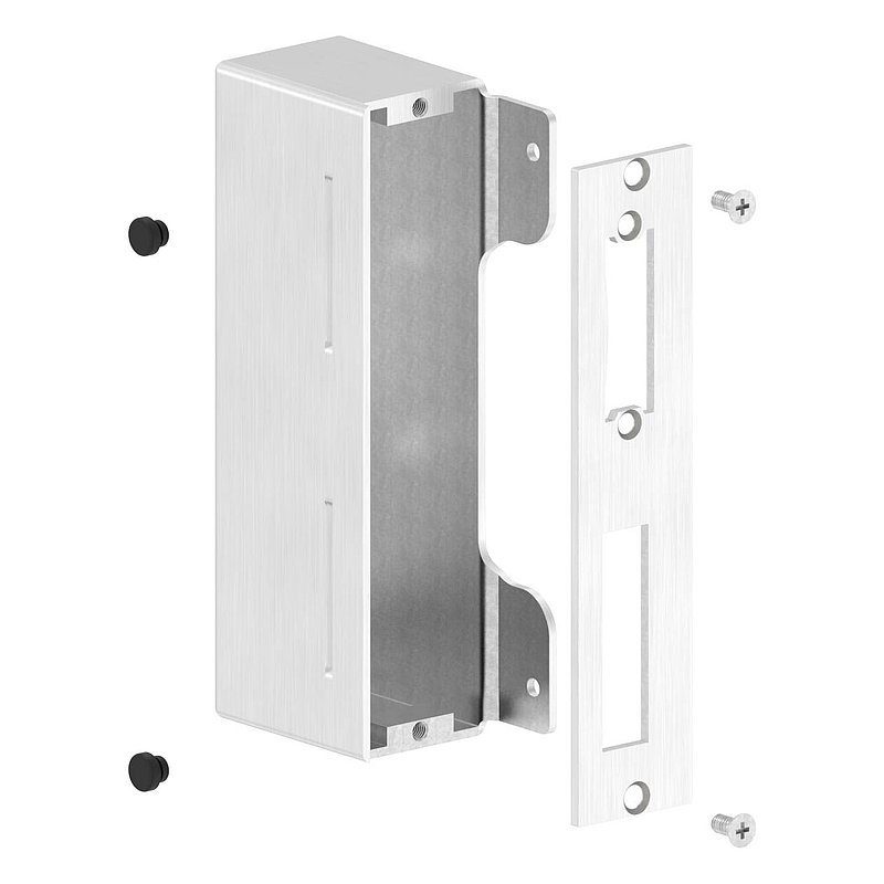 Stainless steel counter case square, for 72mm spacing, for welding, 40mm, AISI304