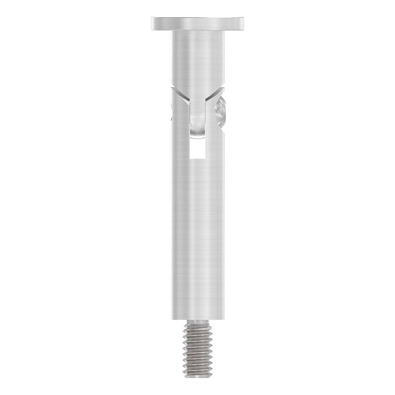 Hinge pin with handrail connection plate, flat, AISI304