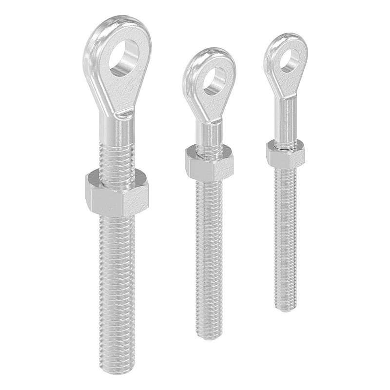Eye ends with M5 thread, AISI316