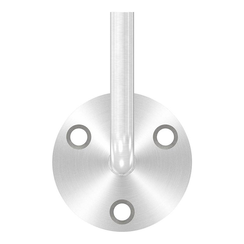 Handrail bracket for welding (round plate and bracket welded), AISI316
