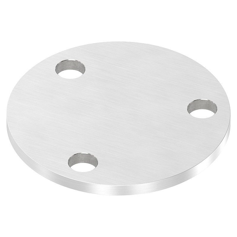 Anchor plate Ø 100x6mm, with longitudinal grinding, AISI304