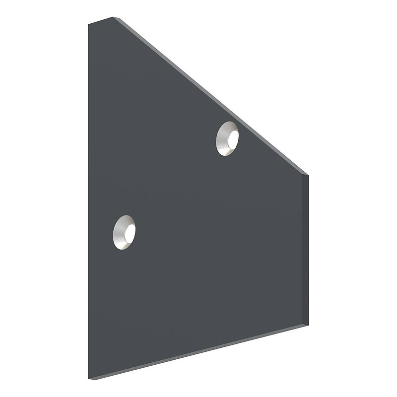 Endkappe links für eleganza canopy, RAL 7016