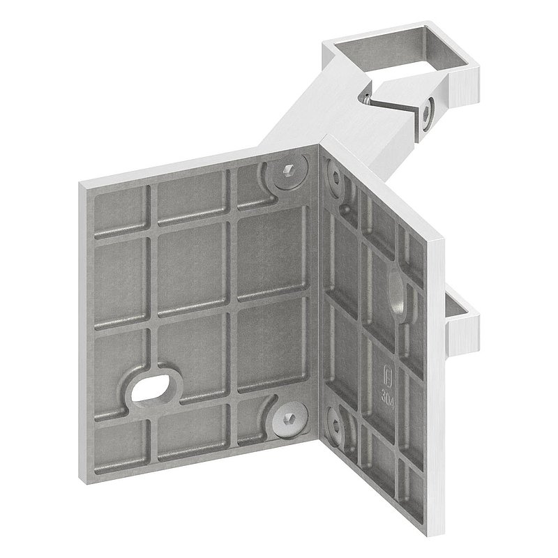 Fixation murale 90° pour coin extérieur 40x40mm, V2A