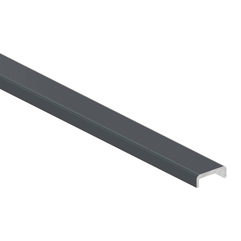Kantenschutz EXTRA SLIM, für Glas 12,00 - 13,52mm, L: 3000mm, Aluminium RAL 7016
