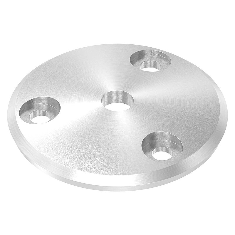 Round disc, Ø 68x5mm, domed, with round cut, AISI304