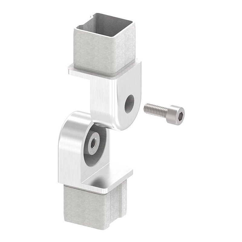 Connecting joint for tube 40x40x3.00mm, AISI316