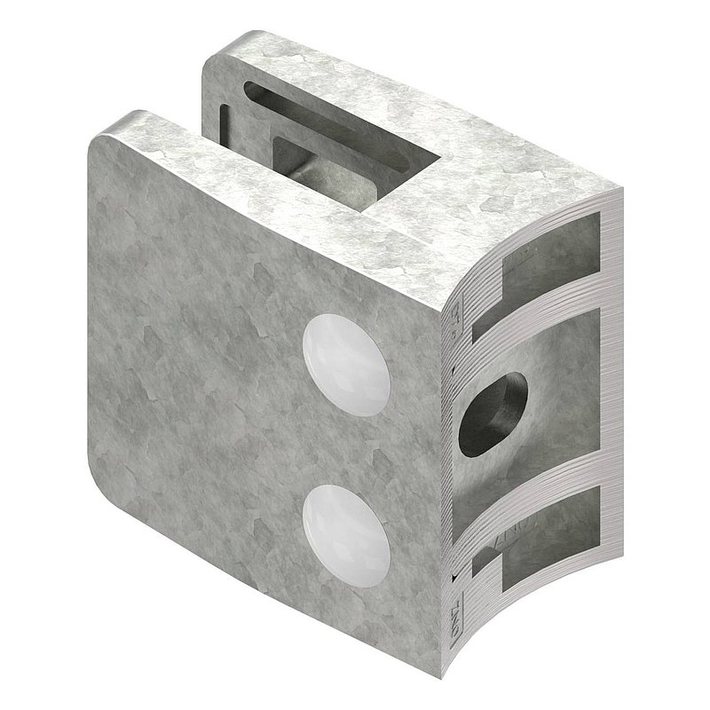 Pince à verre modèle 34, jonction: 76,1mm, zinc brut