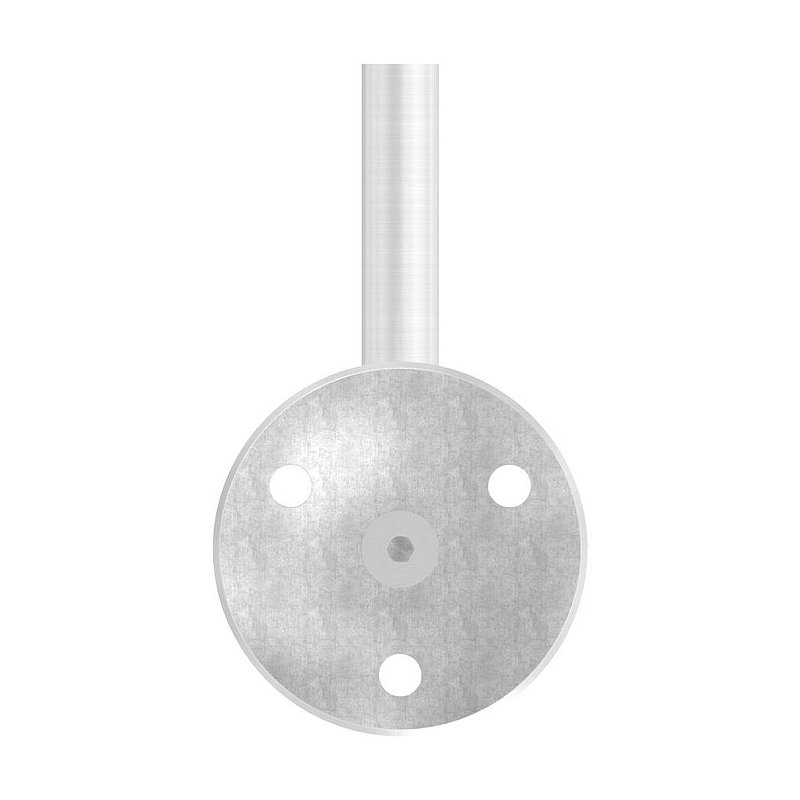 Handrail bracket for welding (round plate and bracket screwed together), AISI304