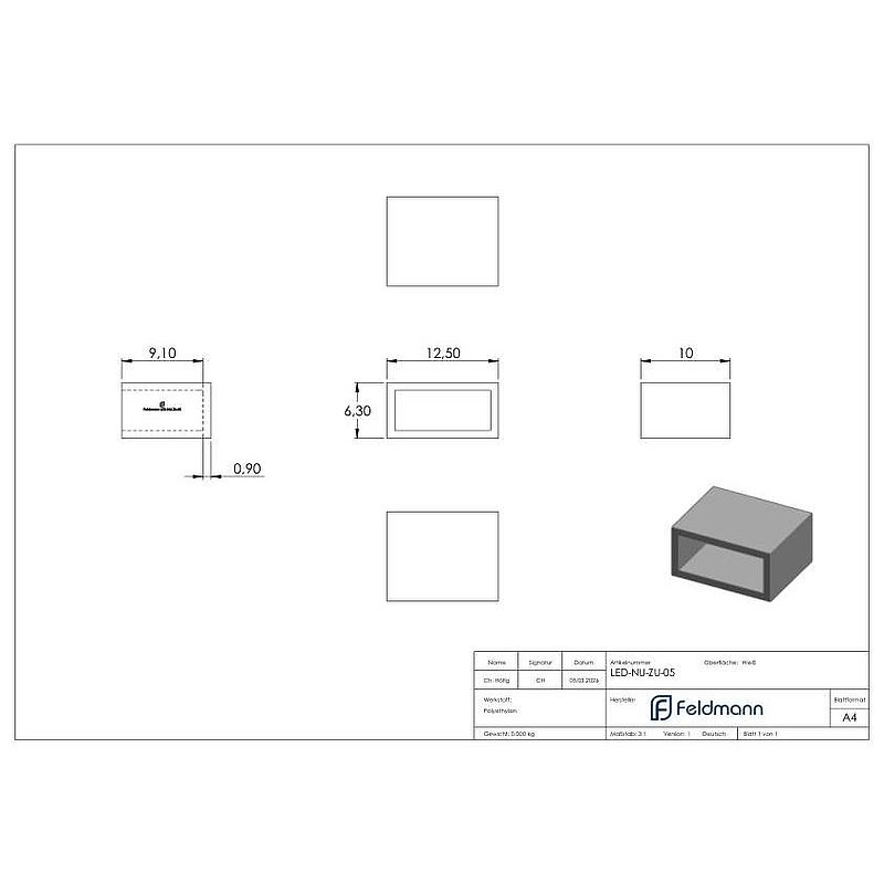 Endkappe für LED-Band IP65
