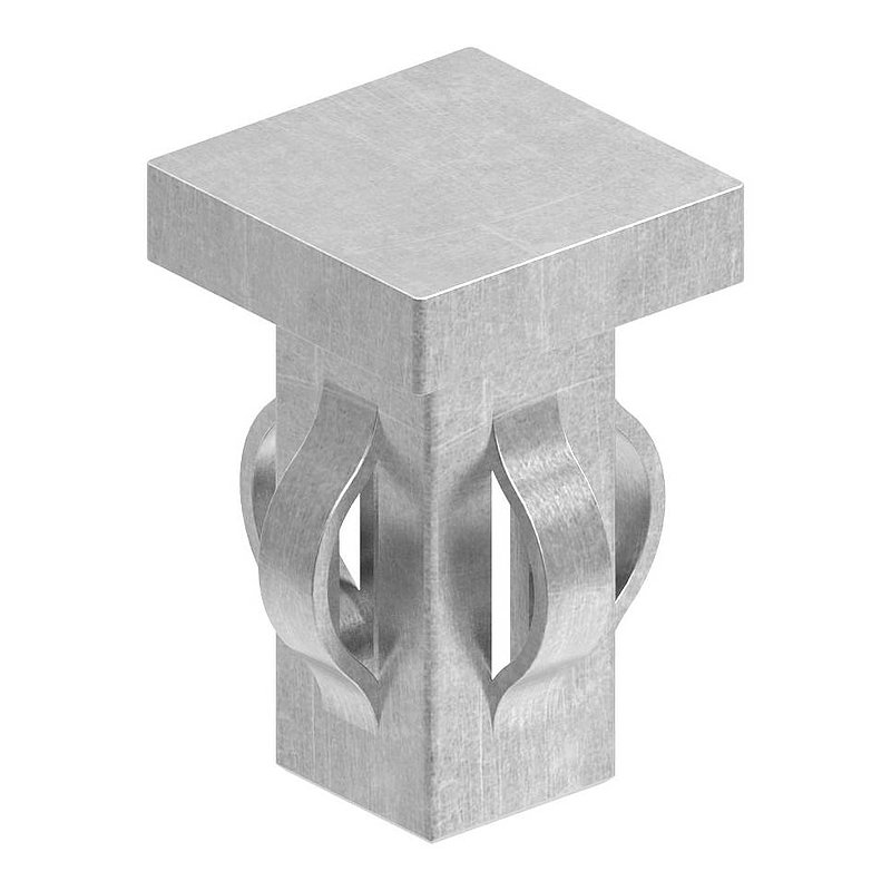 Stahleinschlagkappe, für Quadratrohr 20x20mm
