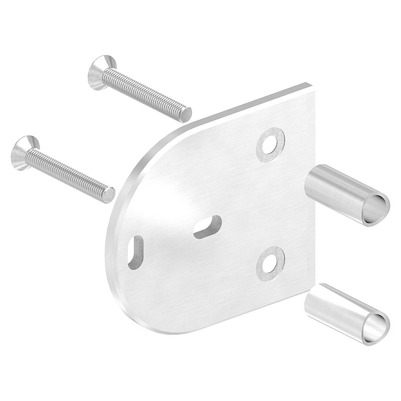 Wandbefestigung für Geländerpfosten 42,4mm, V2A