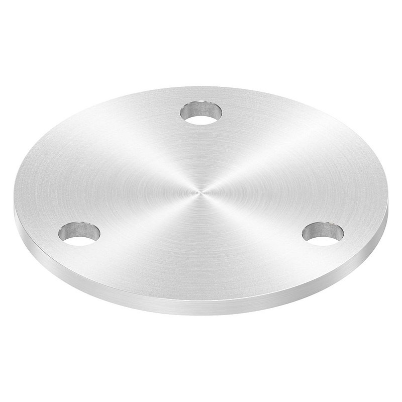 Anchor plate Ø 120x6mm, with round grinding, AISI304