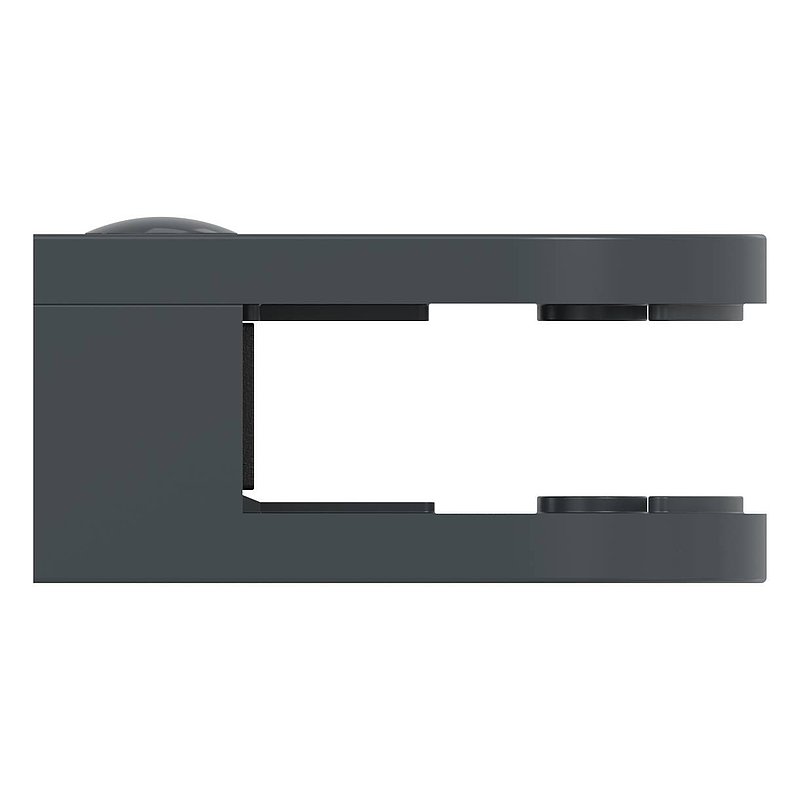 Pince à verre mod. 38, raccord droit, zinc brut thermolaqué RAL 7016 mat