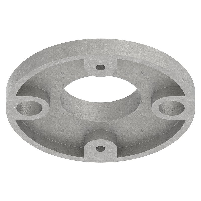 Ankerplatte, Ø 80x8mm, roh, V2A