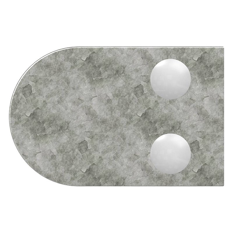 Pince à verre modèle 38, jonction: 42,4mm, zinc brut