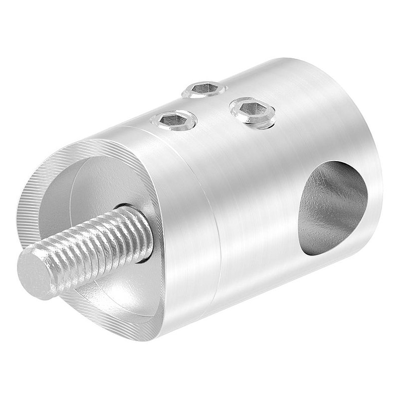 Querstabhalter zum Stoßen, für 33,7mm Rohr, 10,2mm Bohrung, V2A