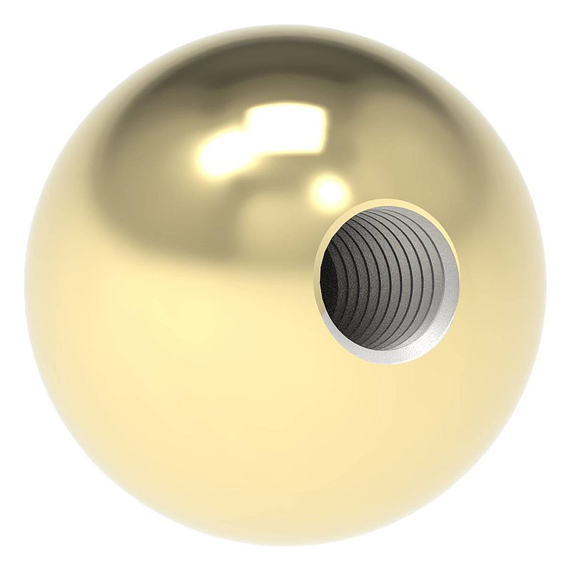 Boule laiton pleine Ø 25mm avec M8